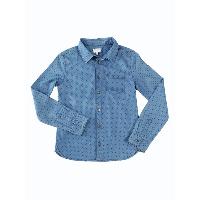 Boys Cotton Chambray Spot Shirt