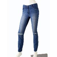 Ladys Straight Rip Denim Jean